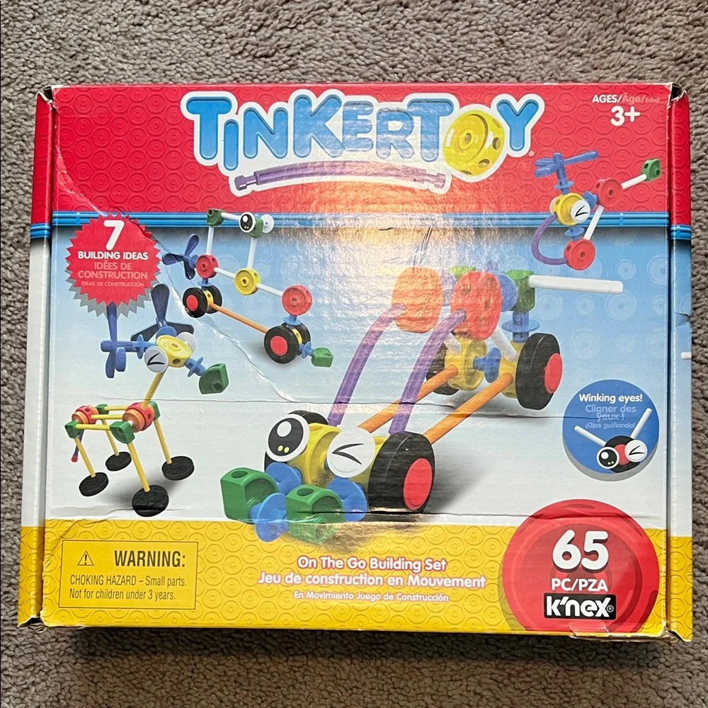 On The Go Building Set – 65-Piece Kids Toy (Red, Yellow, Blue, Green)